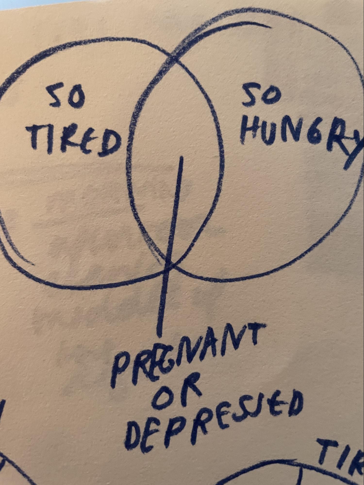 So tired + So hungry = pregnant or depressed